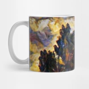 Cloudy Sky With Trees - Painting Style Mug